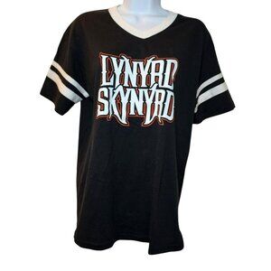 Lynyrd Skynyrd Farewell Tour Jersey T-Shirt Adult M Augusta‎ Black Rock Band Tee